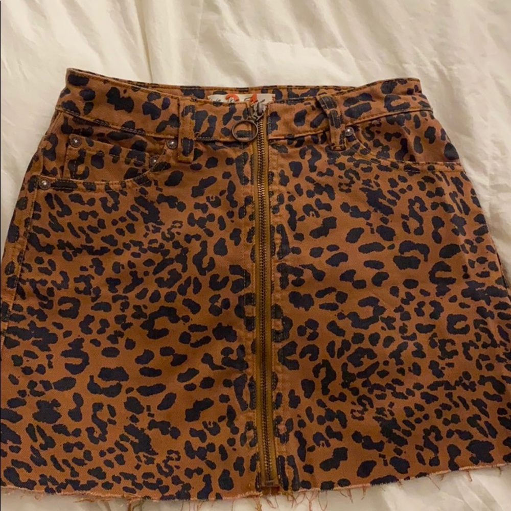 Free people cheetah skirt